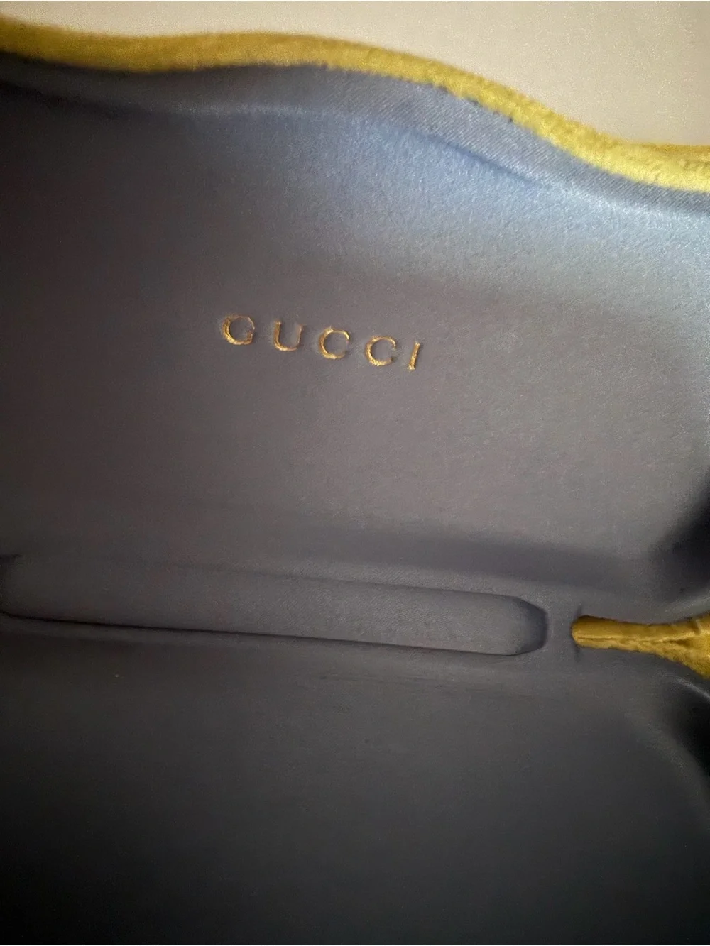 Gucci Olive Green Velvet Glasses Case with Olive Drawstring Pouch